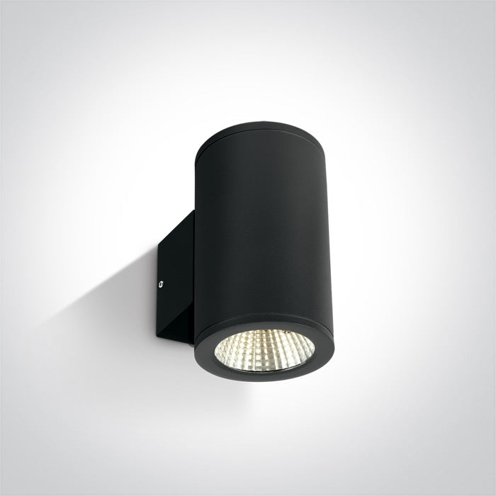 One Light 67138/B/W BLACK COB LED 2x6W WW IP54 230V