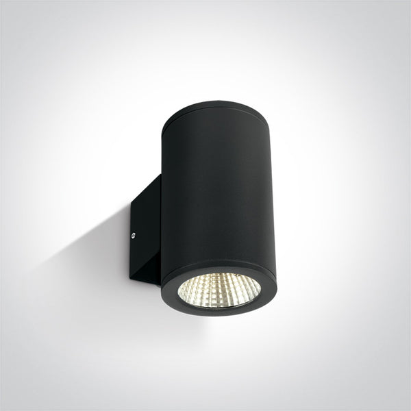 One Light 67138/B/W BLACK COB LED 2x6W WW IP54 230V