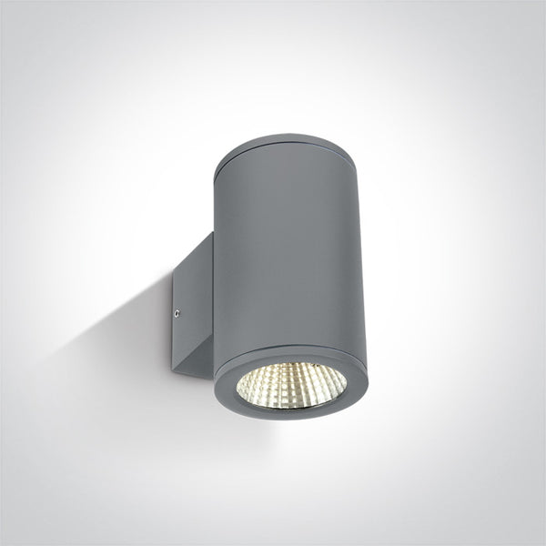 One Light 67138/G/W GREY COB LED 2x6W WW IP54 230V