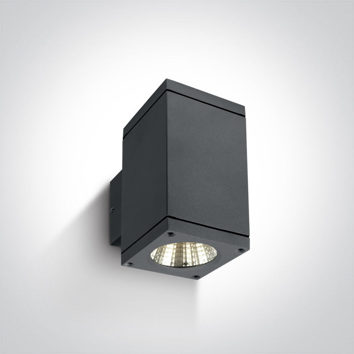 One Light 67138A/AN/W ANTHRACITE COB LED 2x6W WW IP54 230V