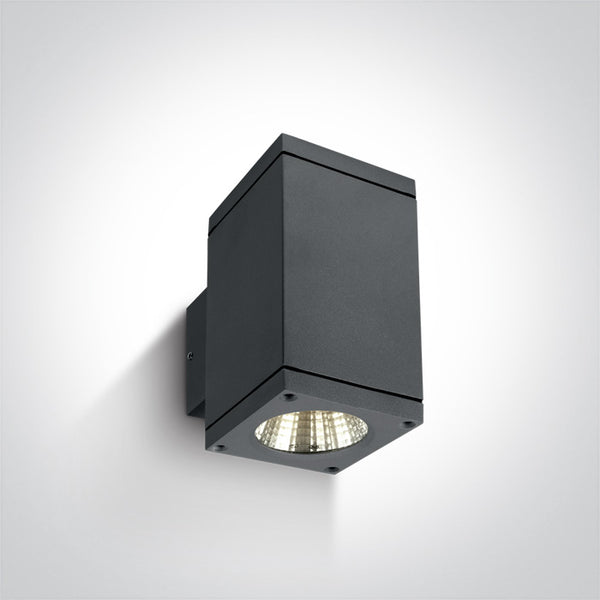 One Light 67138A/AN/W ANTHRACITE COB LED 2x6W WW IP54 230V