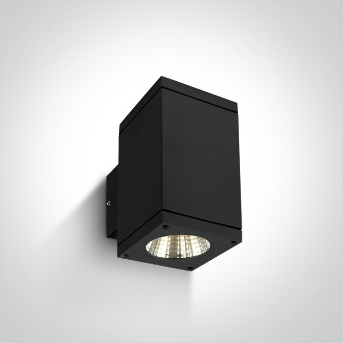 One Light 67138A/B/W BLACK COB LED 2x6W WW IP54 230V