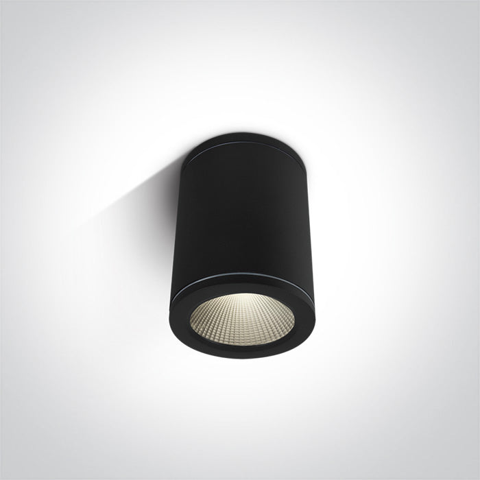 One Light 67138C/B/W BLACK COB LED 6W WW IP54 100-240V