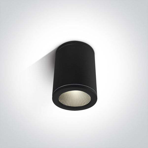 One Light 67138C/B/W BLACK COB LED 6W WW IP54 100-240V