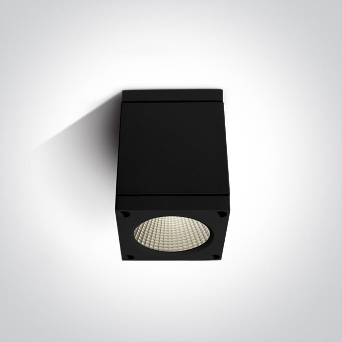One Light 67138D/B/W BLACK COB LED 6W WW IP54 100-240V