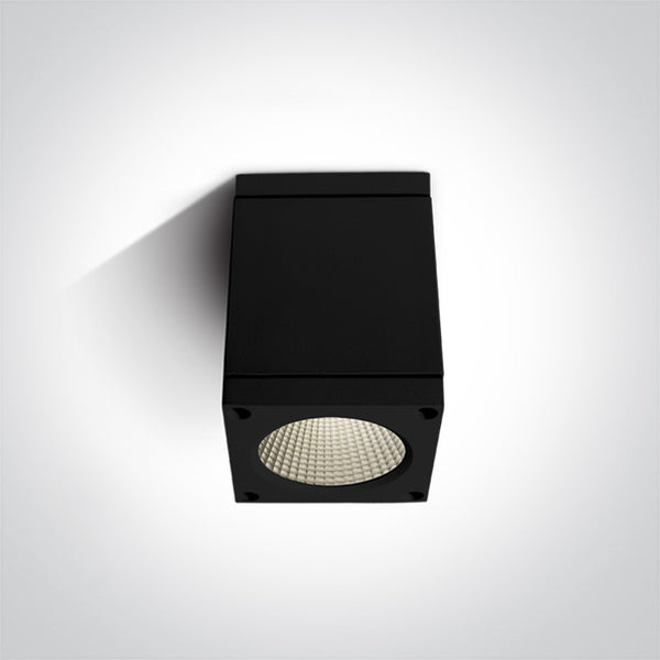 One Light 67138D/B/W BLACK COB LED 6W WW IP54 100-240V