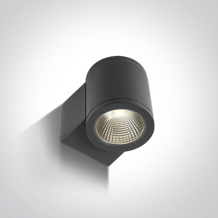 One Light 67138E/AN/W ANTHRACITE COB LED 6W WW IP54 100-240V