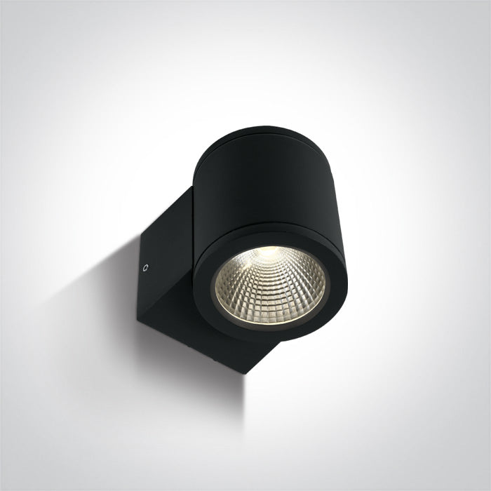 One Light 67138E/B/W BLACK COB LED 6W WW IP54 100-240V