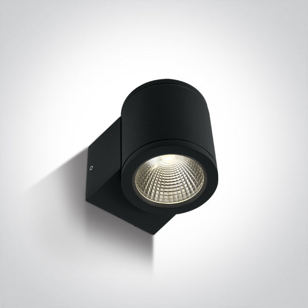 One Light 67138E/B/W BLACK COB LED 6W WW IP54 100-240V