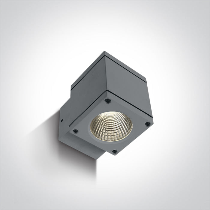 One Light 67138F/G/W GREY COB LED 6W WW IP54 100-240v