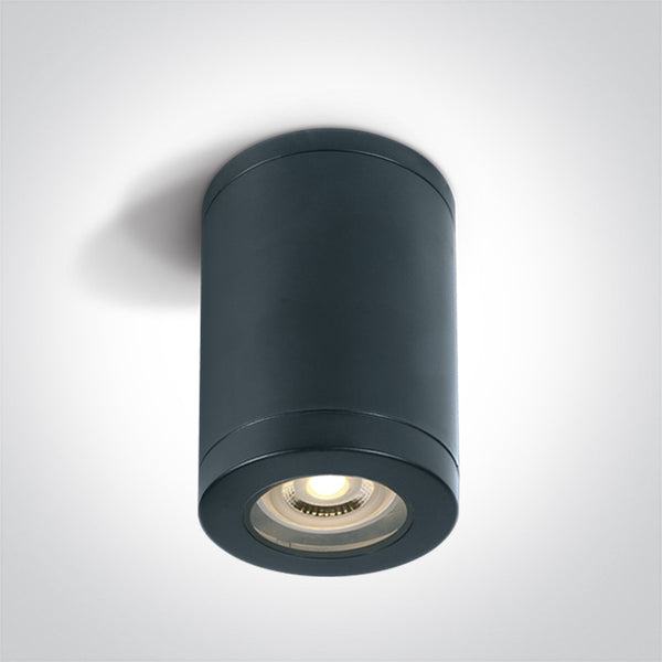 One Light 67142A/B BLACK CYLINDER GU10 6W IP65