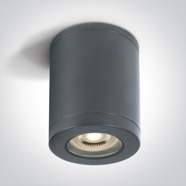 One Light 67142B/AN ANTHRACITE CYLINDER GU10 10W IP65