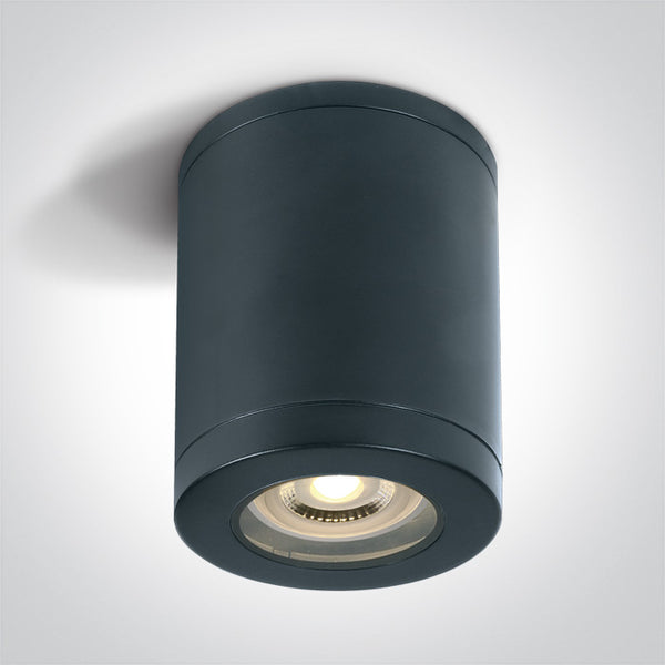 One Light 67142B/B BLACK CYLINDER GU10 10W IP65