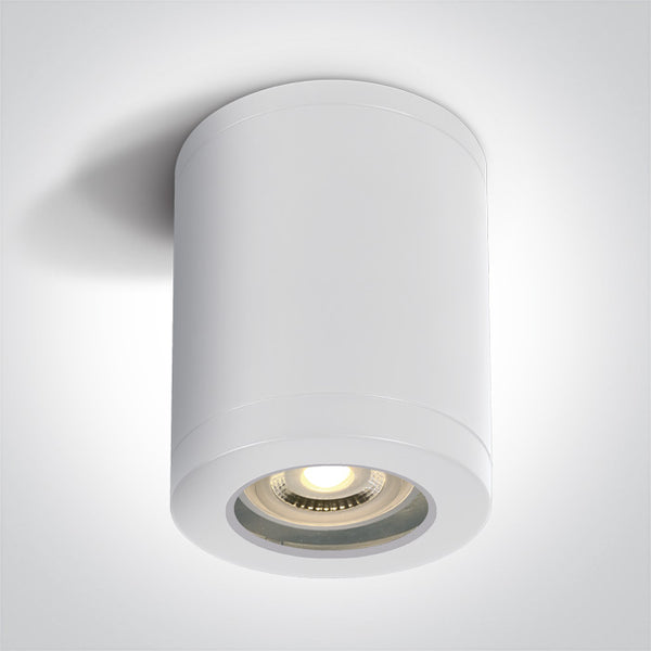 One Light 67142B/W WHITE CYLINDER GU10 10W IP65