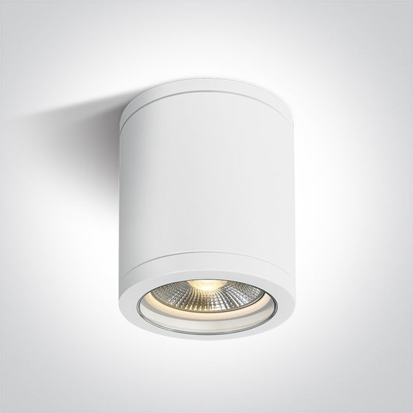 One Light 67142C/W WHITE CYLINDER E27 10W PAR30 IP65