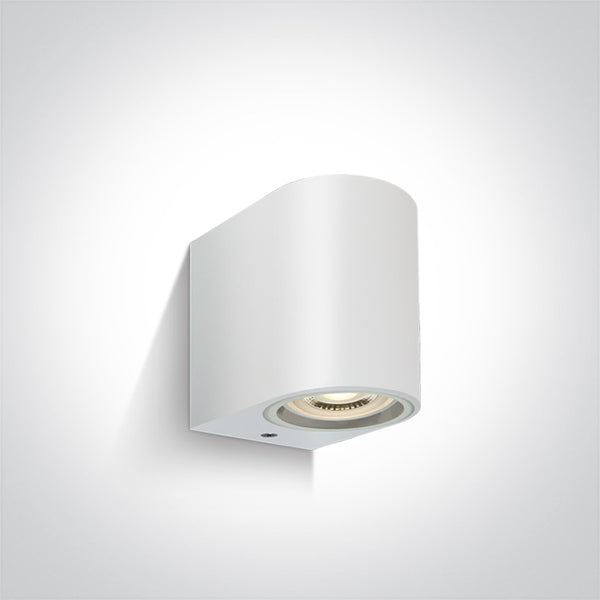 One Light 67142F/W WHITE WALL LIGHT GU10 6W IP65