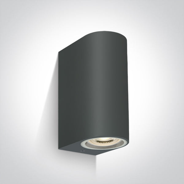 One Light 67142G/AN ANTHRACITE WALL LIGHT GU10 2x6W IP65