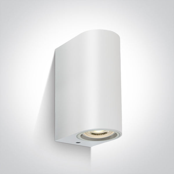 One Light 67142G/W WHITE WALL LIGHT GU10 2x6W IP65
