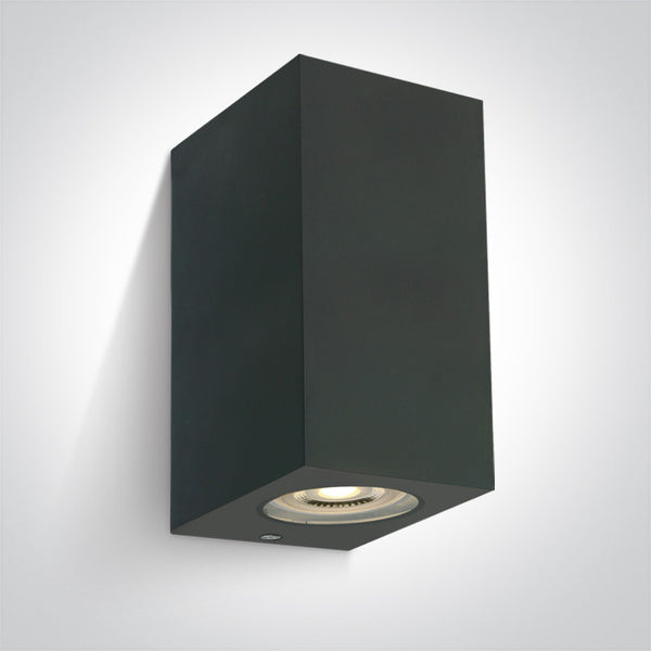 One Light 67142K/AN ANTHRACITE WALL LIGHT GU10 2x6W IP65