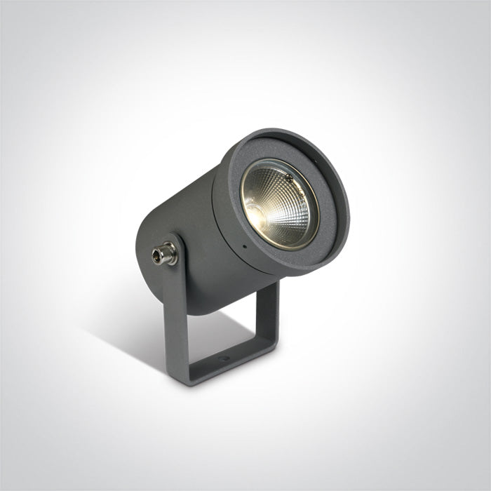 One Light 67196A/AN/W ANTHRACITE GARDEN SPIKE LED 3W WW 35deg IP65 100-240V