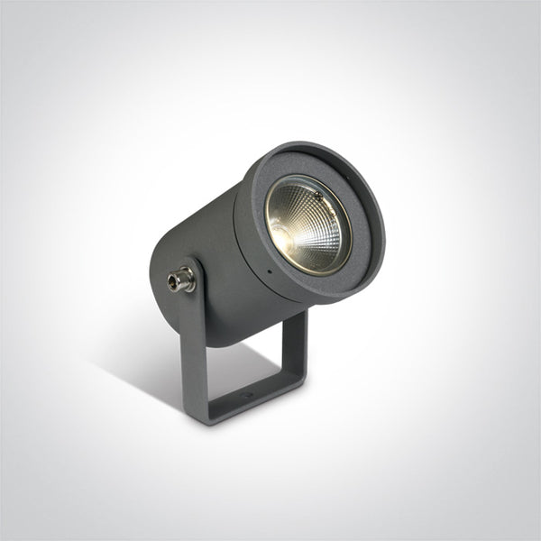 One Light 67196A/AN/W ANTHRACITE GARDEN SPIKE LED 3W WW 35deg IP65 100-240V