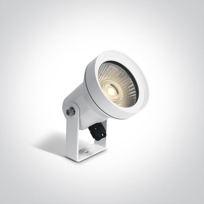 One Light 67196BG/W WHITE GARDEN SPIKE GU10 35W IP65