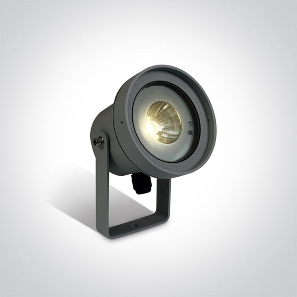 One Light 67196C/AN/W ANTHRACITE GARDEN SPIKE LED 9W WW 35deg IP65 230V
