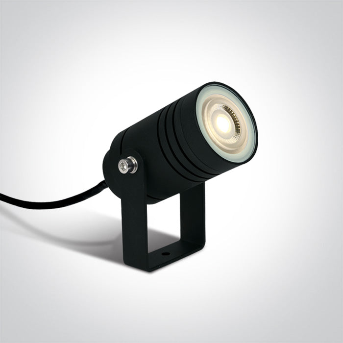 One Light 67198G/B BLACK GARDEN SPIKE GU10 35W IP65
