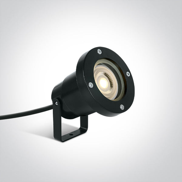 One Light 67202G/B BLACK SPOT GU10 6W IP65 100-240V