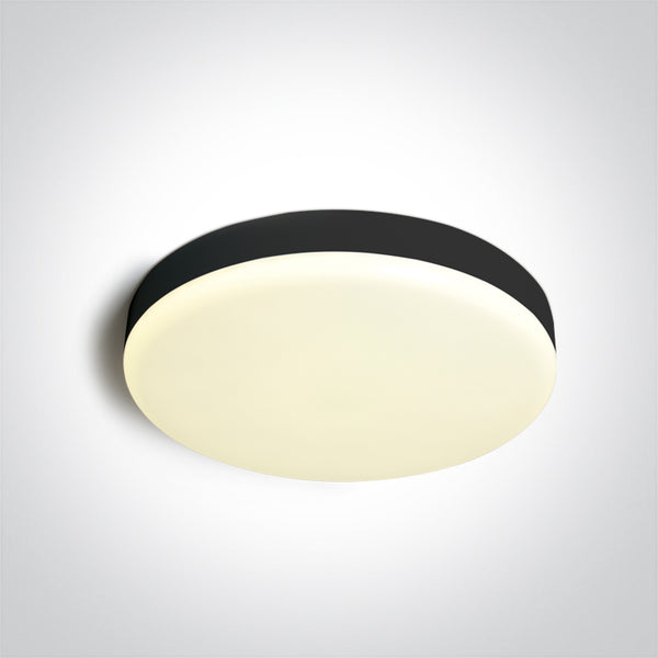 One Light 67220A/B/V BLACK PLAFO 26W CCTV IP65 230V