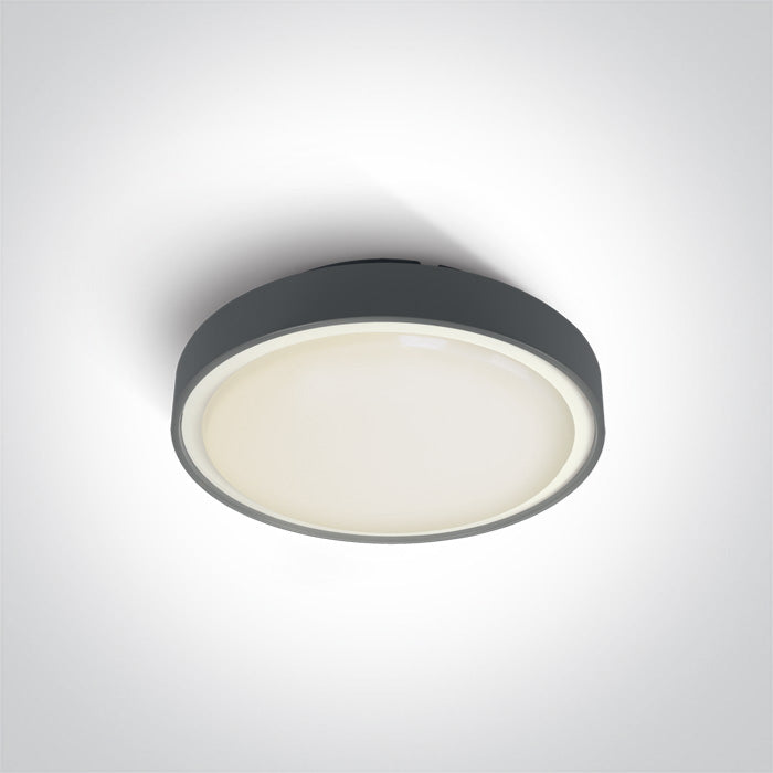 One Light 67280N/AN/W ANTHRACITE LED PLAFO 16w WW IP65 230v