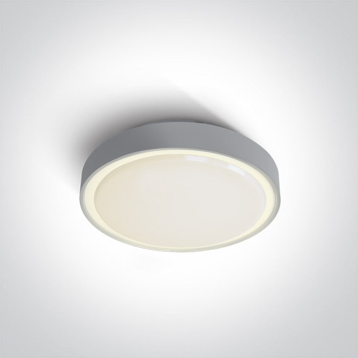 One Light 67280N/G/W GREY LED PLAFO 16w WW IP65 230v
