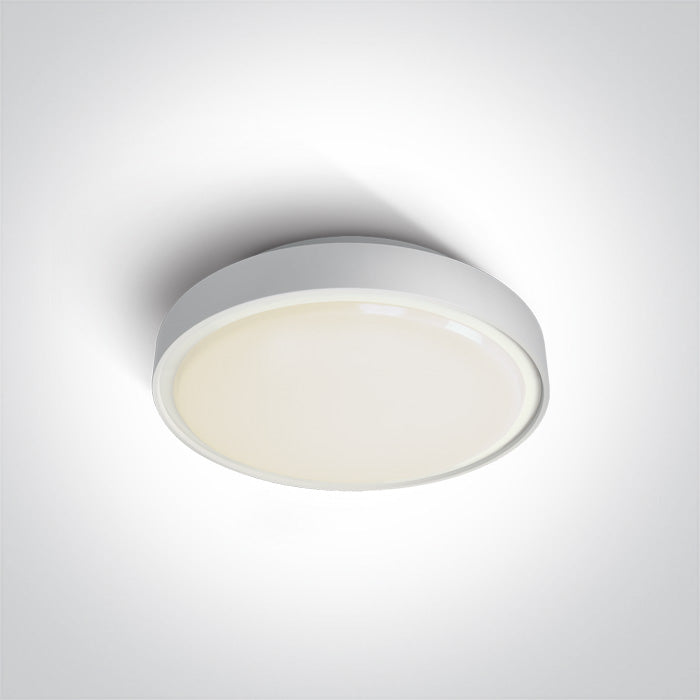 One Light 67280N/W/W WHITE LED PLAFO 16w WW IP65 230v