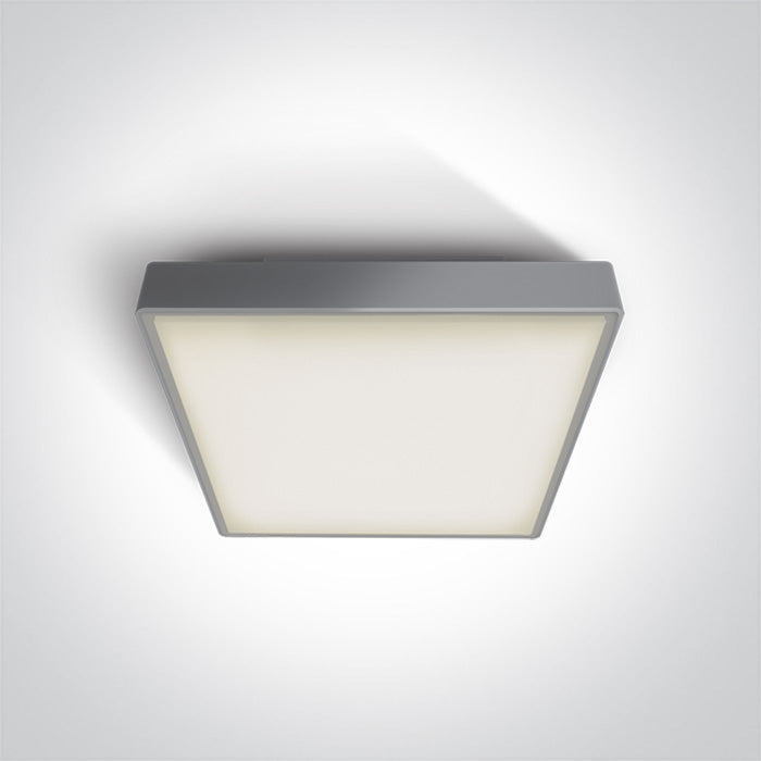 One Light 67282ANE/G/W GREY LED PLAFO 15W WW IP65 EMERGENCY 3hrs 230V
