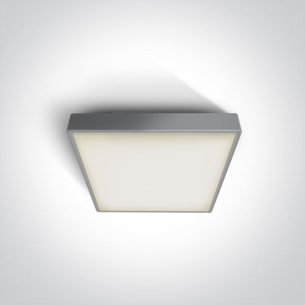 One Light 67282N/G/W GREY LED PLAFO 16w WW IP65 230v