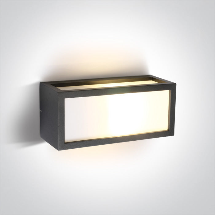 One Light 67328/AN ANTHRACITE E27 20W WALL LIGHT IP54