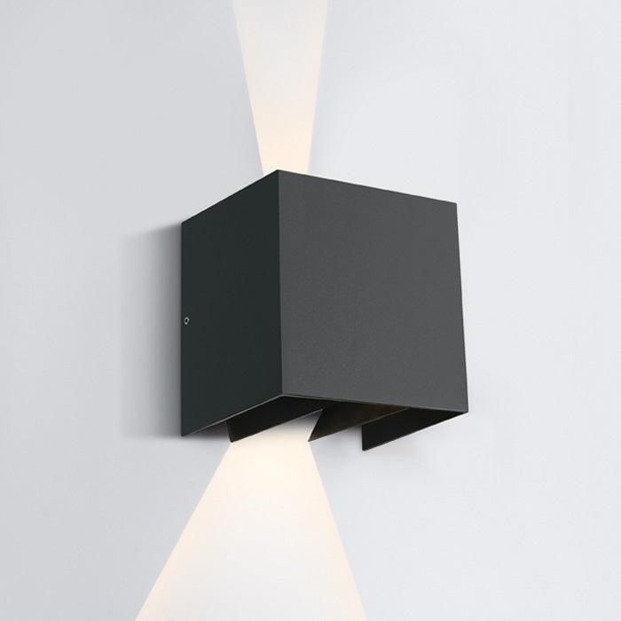 One Light 67340A/AN/W ANTHRACITE WALL LED 2x3w WW IP54 230V