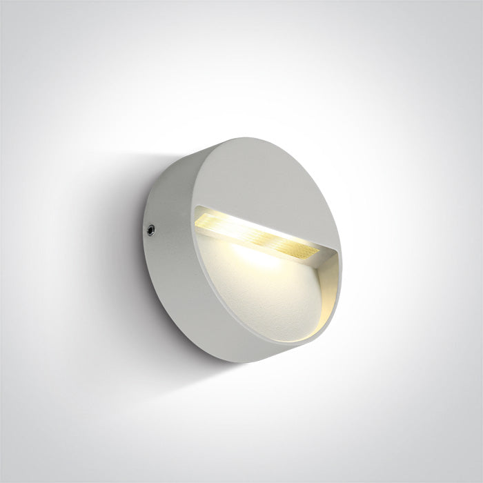 One Light 67359/W/W WHITE LED WALL LIGHT 3W WW IP54 100-240v