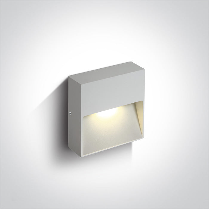 One Light 67359A/W/W WHITE LED WALL LIGHT 3W WW IP54 100-240V
