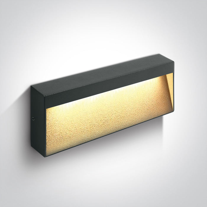 One Light 67359B/AN/W ANTHRACITE LED WALL LIGHT 6W WW IP54 230V