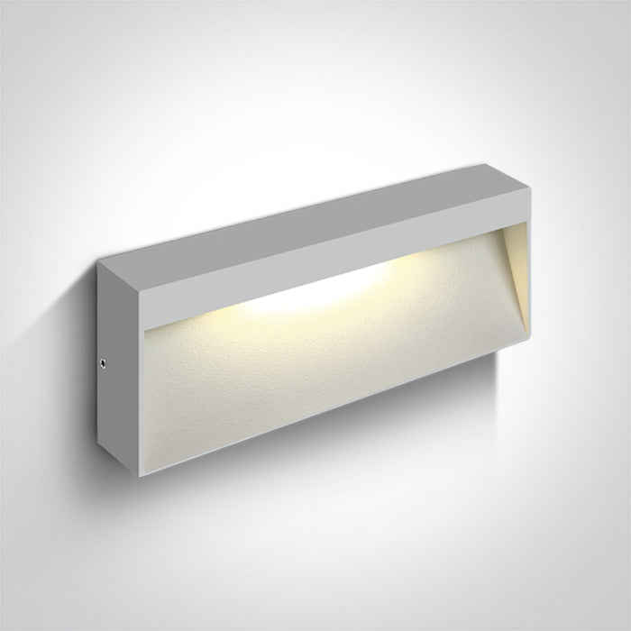 One Light 67359B/W/W WHITE LED WALL LIGHT 6W WW IP54 230V