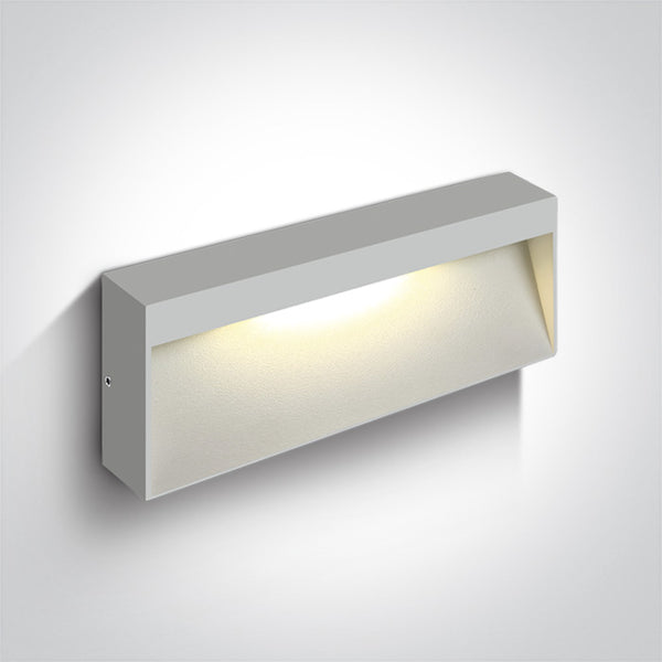 One Light 67359B/W/W WHITE LED WALL LIGHT 6W WW IP54 230V