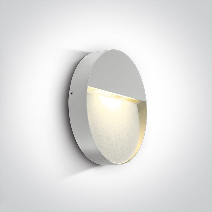 One Light 67360/W/W WHITE LED WALL LIGHT 9W WW IP54 230V