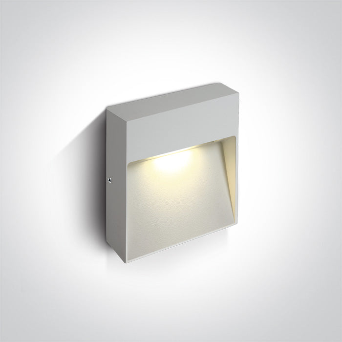 One Light 67360A/W/W WHITE LED WALL LIGHT 9W WW IP54 230V