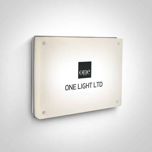 One Light 67364/G/W GREY WALL LIGHT PHOTOCELL LED 8W WW IP54 230V