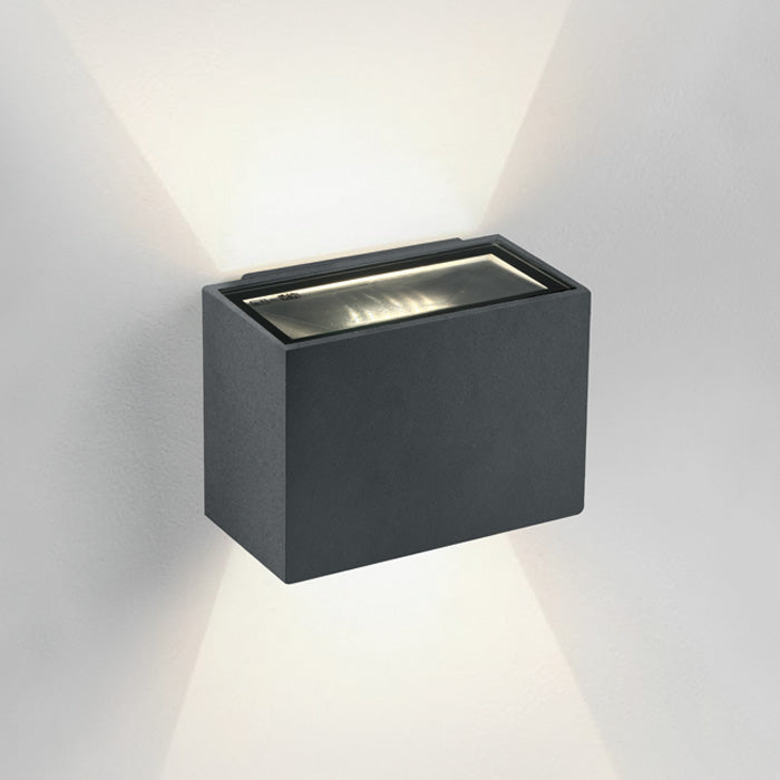 One Light 67374/AN/W ANTHRACITE LED WALL LIGHT 2x3W WW IP54 230v
