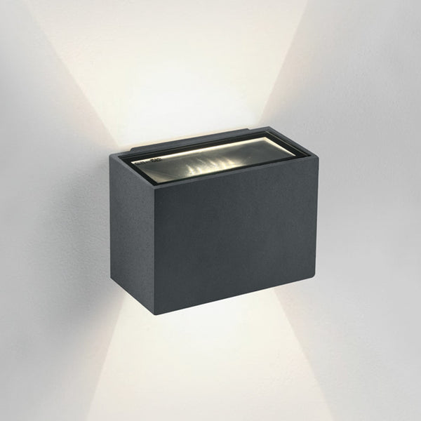 One Light 67374/AN/W ANTHRACITE LED WALL LIGHT 2x3W WW IP54 230v