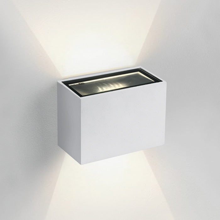 One Light 67374/W/W WHITE LED WALL LIGHT 2x3W WW IP54 230v