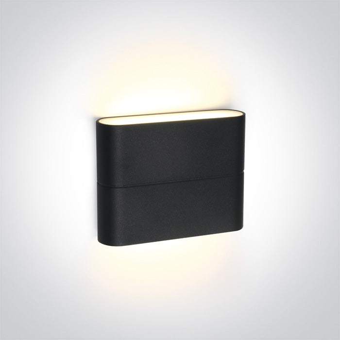 One Light 67376/AN/W ANTHRACITE LED WALL LIGHT 2x3W WW IP54 230v