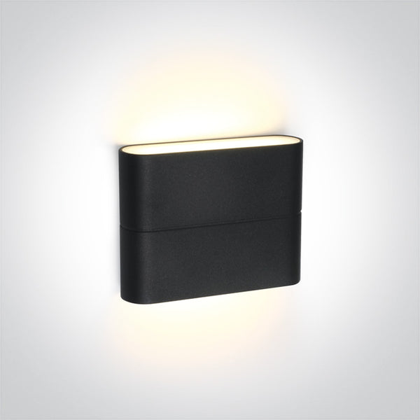 One Light 67376/AN/W ANTHRACITE LED WALL LIGHT 2x3W WW IP54 230v